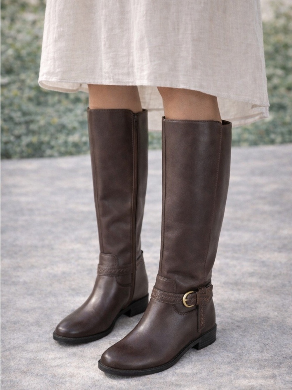 Lucky Brand Brown Leather Knee-High Boots – Size 6 | Classic Riding Style